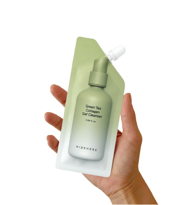 HIDEHERE Grüner Tee Kollagen Gel-Reiniger 25 ml