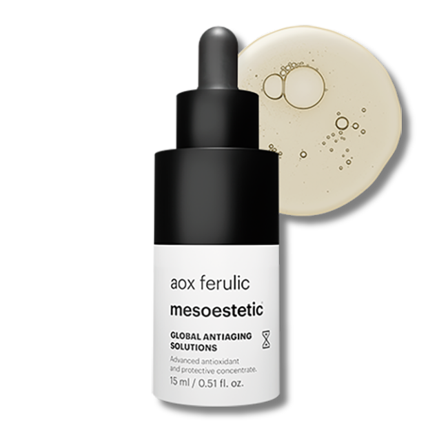 Mesoestetic AOX Ferulic Serum – Antioxidant Vitamin C Serum Against Skin Aging – Firms and Brightens – 15 ml