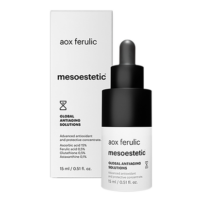 Mesoestetic AOX Ferulic Serum – Antioxidatives Vitamin C Serum gegen Hautalterung – Strafft und hellt auf – 15 ml